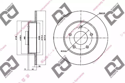 Тормозной диск DJ PARTS BD1392